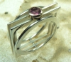 Ring aus Silber & Pink Turmalin, extravagantes Design